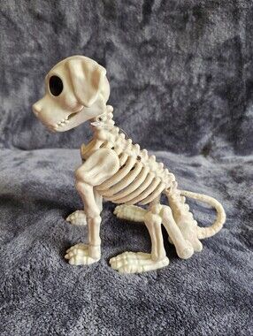 Crazy Bonez Skeleton Posable mini Dog Skeleton Halloween 7" Creepy Puppy NWT